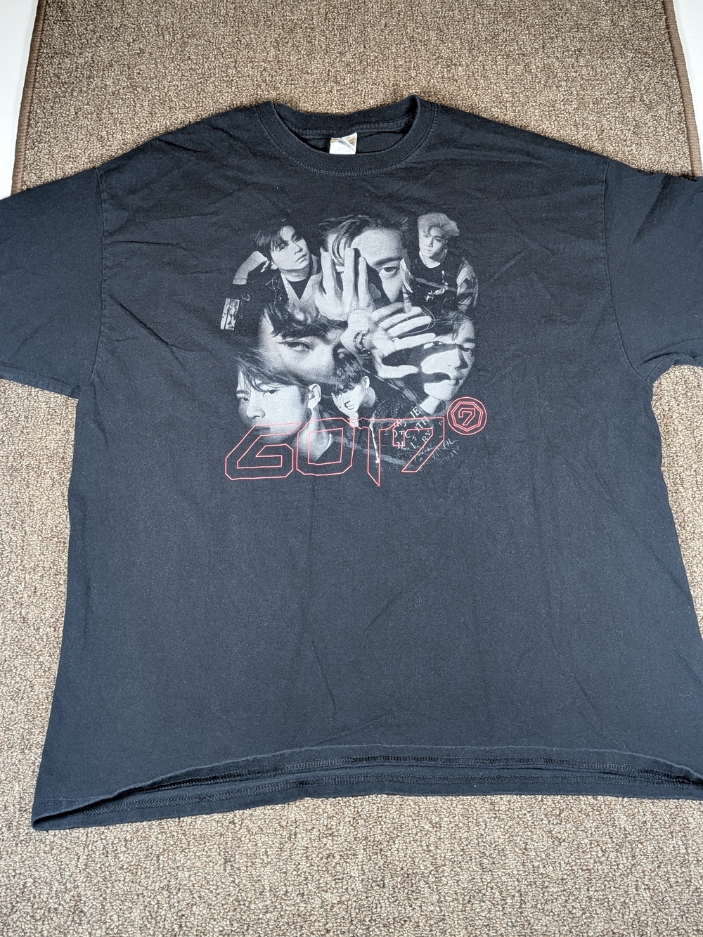 GOT7 Keep Spinning 2019 World Tour Black Graphic T Shirt Size XL